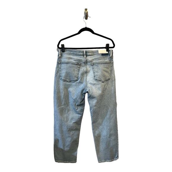 Re/Done Jeans High Rise Stove Pipe Jean in Livedilight Blue size 30 - Picture 3 of 16